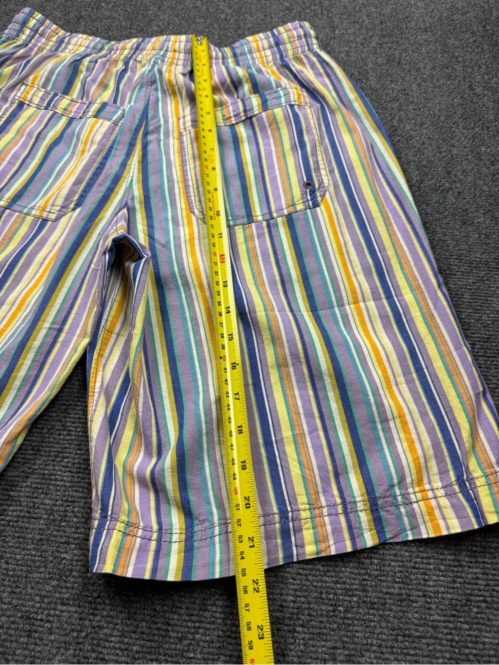 Free People Saylor Poplin Stripe Shorts Size XS Multicolor Pull On Knee Length - Picture 7 of 11